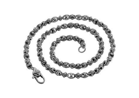 Modern Monk Oxidised Silver Chain for Men | Orionz Jewels