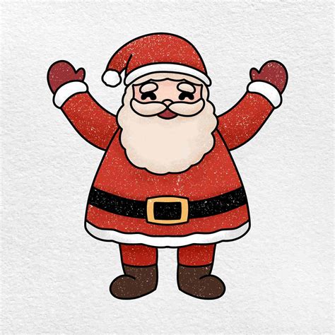 Cute Santa Drawing EASY How To Draw CUTE SANTA Christmas Drawings