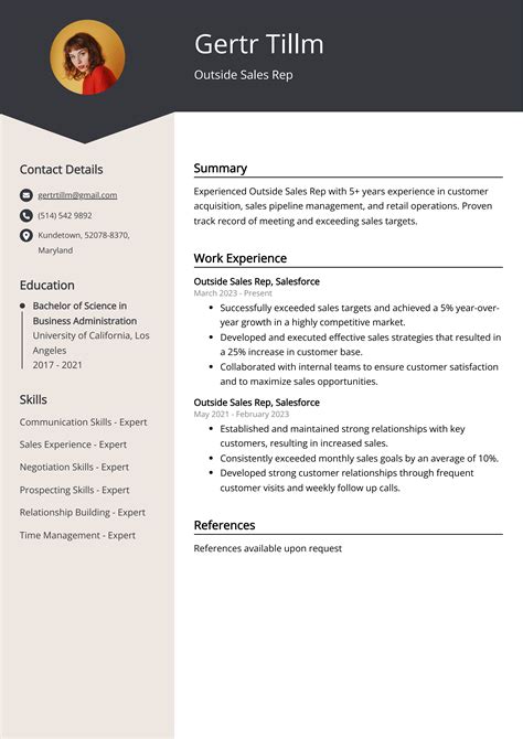 Outside Sales Rep Resume: Job Description, Sample & Guide
