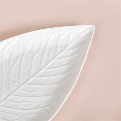 Bay Leaf Ceramic Platter Small 13 Inch Online - Premium Platter | Nestasia