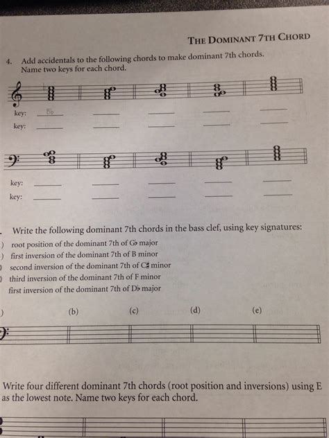 What two keys are associated with a fix dominant 7th chord? - Music ...