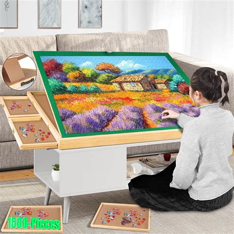 VERSAINSECT Puzzle Board -1500pcs Jigsaw Puzzle Table with 4 Drawers ...