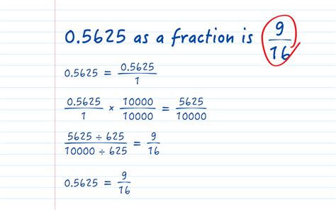 0.5625 as a Fraction - Decimal to Fraction