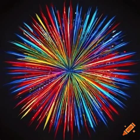 Colorful firework pattern on Craiyon