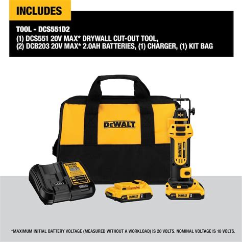 DEWALT 1-speed 20-volt Max Cutting Cordless Rotary Tool Kit (Battery ...
