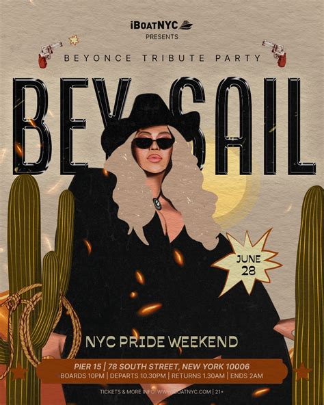 BEYSAIL - Beyonce Tribute Boat Party - Pride Weekend Yacht Cruise NYC ...