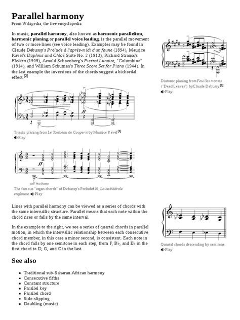 Image result for Parallel Harmony Examples