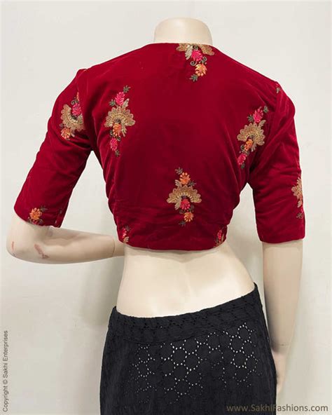 Maroon Velvet Blouse | Sakhi Fashions – sakhifashions