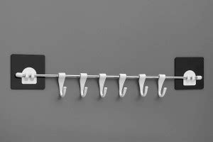 NMS TRADERS Self Adhesive Hooks Utensil Rack for Kitchen Bathroom Towel ...