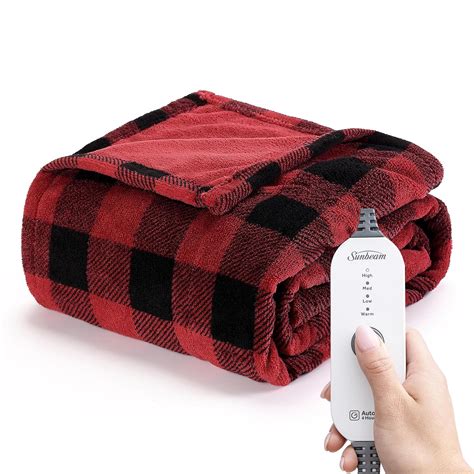 Sunbeam Microplush Heated Throw, Royal Blue, TSM8TS-R505-25B00 : Amazon ...