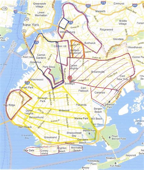 Map of Neighborhoods to Avoid in Brooklyn