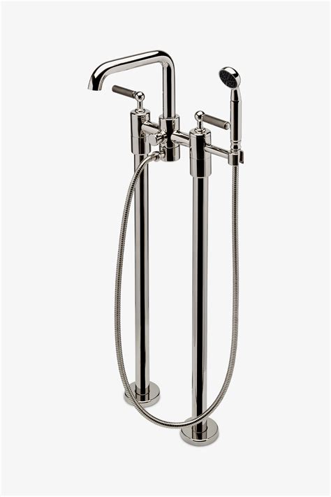 Discover Ludlow Floor Mounted Exposed Tub Filler with Handshower and ...