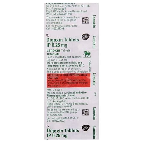 Lanoxin - Strip of 10 Tablets : Amazon.in: Health & Personal Care
