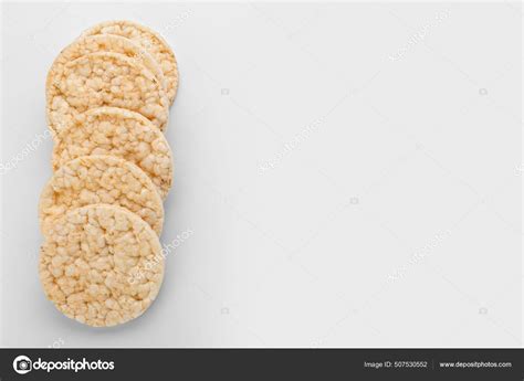 Puffed Rice Crackers White Background Stock Photo by ©serezniy 507530552