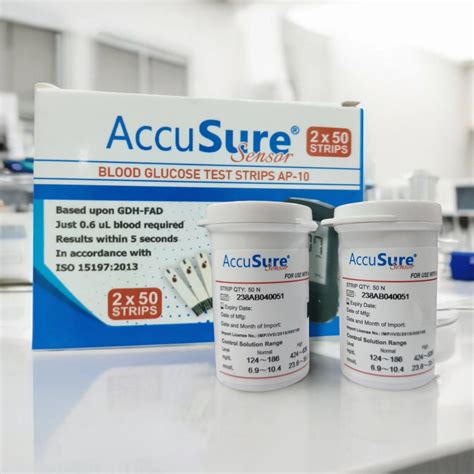Accusure Sensor Blood Glucose Test 2x50 Strips – MedineedsIndia