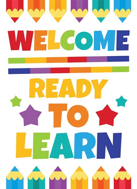 welcome ready to learn A3 Poster for decoration - Ebencuts