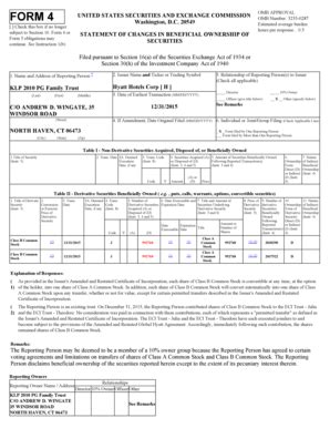Fillable Online Hyatt Hotels Corp H Fax Email Print - pdfFiller