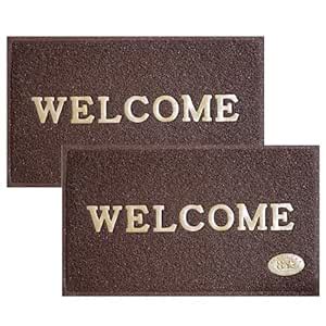 Buy Kuber Industries Pack of 2 Welcome Mats for Door Entrance | Door ...