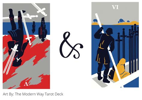 Five Of Swords Reversed AND Six Of Swords Tarot Cards Together