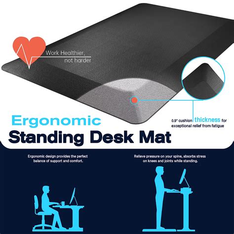 Snapklik.com : Extra Thick Anti Fatigue Mat Floor Mat, Standing Desk ...