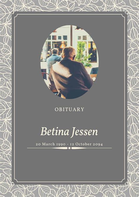 Obituary Template - Free Sample [PDF]