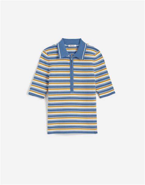 Half-Zip Johnny-Collar Polo | Madewell