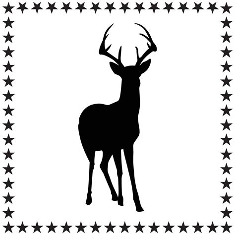 Deer Silhouette illustration, Deer Silhouette, Deer Silhouette art on ...