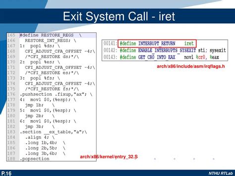 Exit System Call 的图像结果