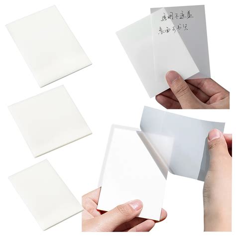 Buy Transparent Sticky Notes Clear Sticky Notes Waterproof Sticky Notes For Students & Home ...