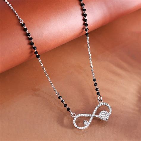 925 Silver Infinity Mangalsutra Pendant Chain for Women | Nemichand ...