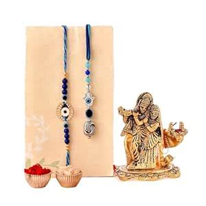Buy CraftVatika Evil Eye Rakhi for Brother Bhabhi with Gift Combo ...