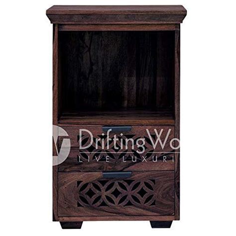 DRIFTINGWOOD Solid Sheesham Bedside Table|Wooden Bed Side Tables with ...