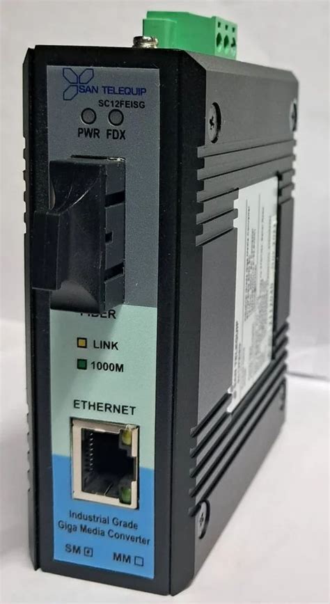 Industrial Grade Ethernet To Fiber Media Converter - SC12FEIS Fiber To ...