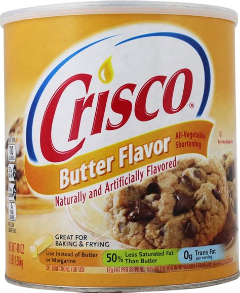 Crisco Butter Flavor All-Vegetable Shortening 48 oz - Walmart.com