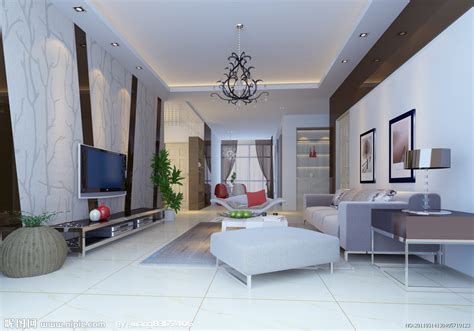 现代简约风格大户型公寓客厅设计效果图_太平洋家居网图库