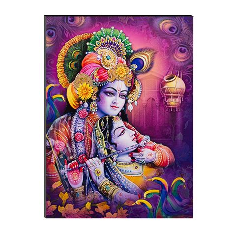 6MM MDF Radha Krishna Satin Matt Texture UV Art Painting - eCraftIndia ...