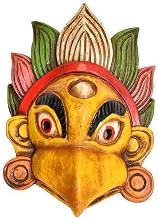 Exotic India Tibetan Buddhist Wall Hanging Garuda Mask (Made in Nepal ...