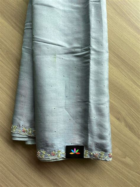 Embroidered Tussar Silk Saree-14833 – FABK