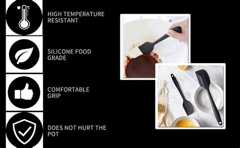 Buy Spatlus Silicone Spatulas,Heat Resistant Non-Stick Flexible Rubber ...