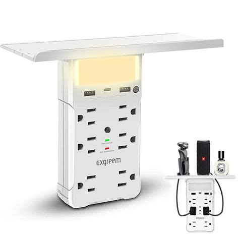 Buy Socket Shelf - Multi-Port Wall Charger Surge Protector - Electrical ...