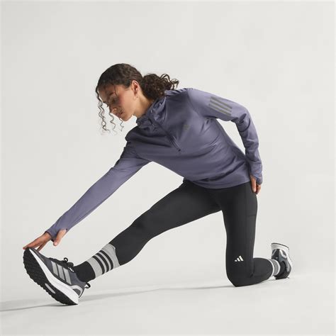 adidas Own The Run Winterized Hooded Half-Zip - Purple | adidas India