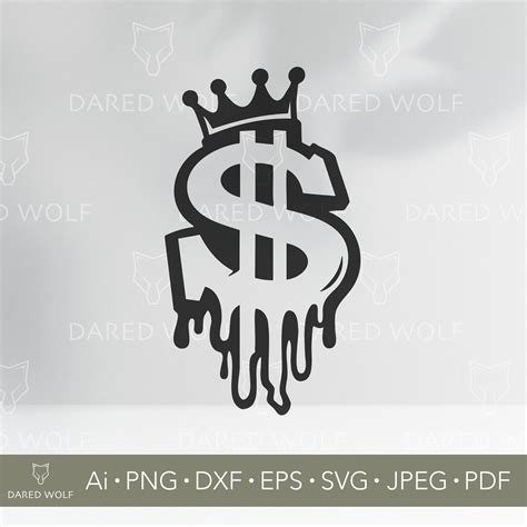 Dollar Sign Crown Vector Art | Money Symbol SVG for Cricut and ...