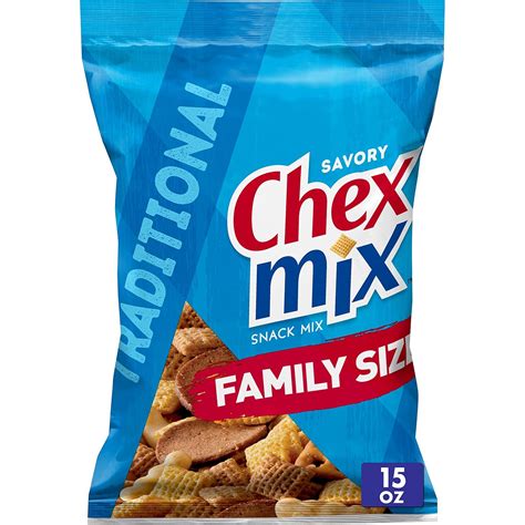 Buy Chex Mix Snack Mix, Traditional, Savory Snack Bag, Family Size, 15 ...