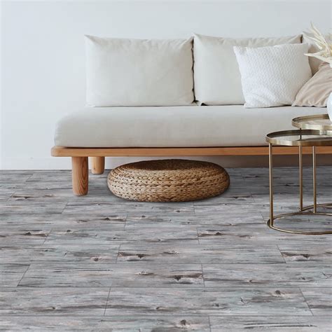 Lxcreat 20Pcs Vinyl Flooring Peel Stick Floor Tile 35in x 6in Self ...