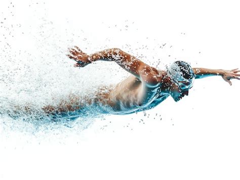 Swimmer in middive entering the water | Premium AI-generated image