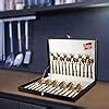 Shapes Stainless Steel Rose Titanium Coated Copper Cutlery Set of ...