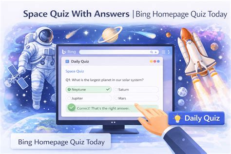 Space Quiz With Answers | Bing Homepage Quiz Today