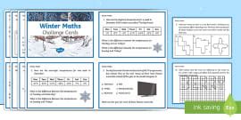 Y6 Winter Themed Maths Challenge Cards (teacher made)