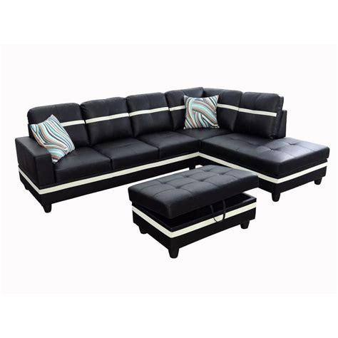 LUSTRE ENTERPRISE Zenith 3 Piece L Shaped Sectional Corner 6 Seater ...