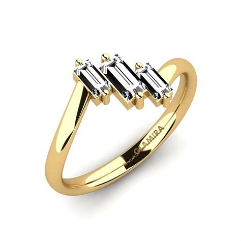 Order Engagement Ring Boruto in Baguette cut 0.42 Carat 14k Yellow Gold ...
